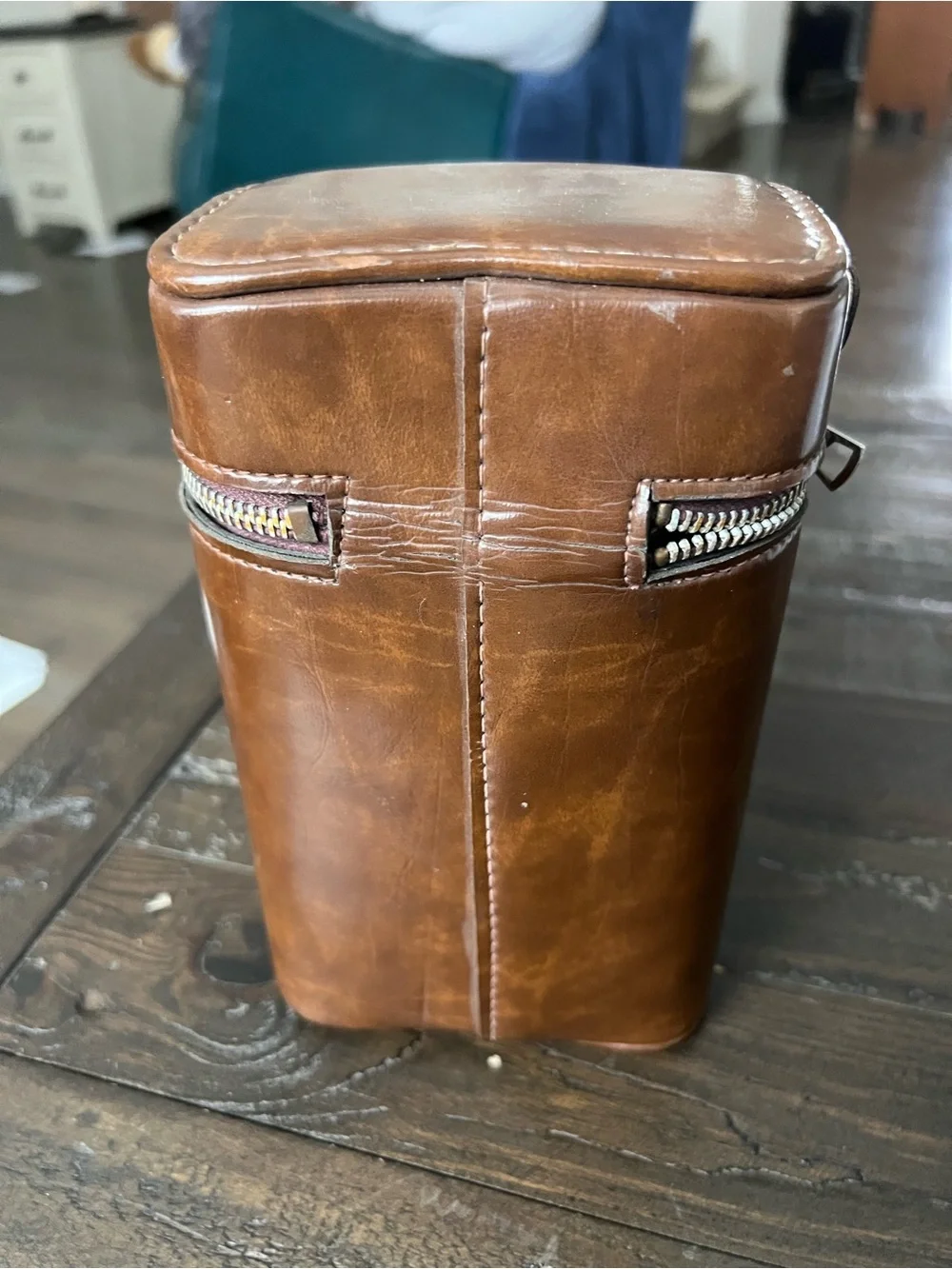 Vintage Leather Liquor Travel Case